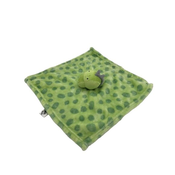 HB Hudson Baby Dinosaur Dino Security Blanket Lovey Plush Green Polka Dots‎ Toy - Picture 4 of 8